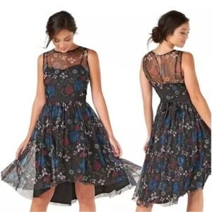 Disney Black and Blue Midi Sundress with Sleeveless Straps for Wedding Guest 12